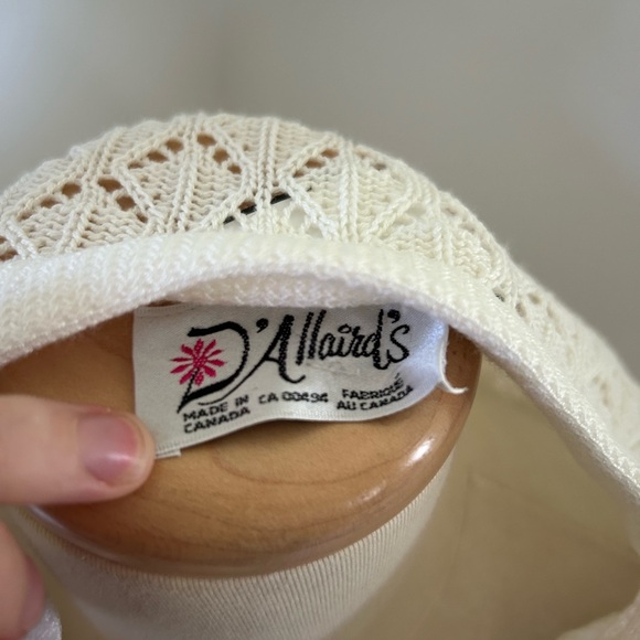 *TRADED* Vintage Delicate White Knit Cardigan - Picture 4 of 5